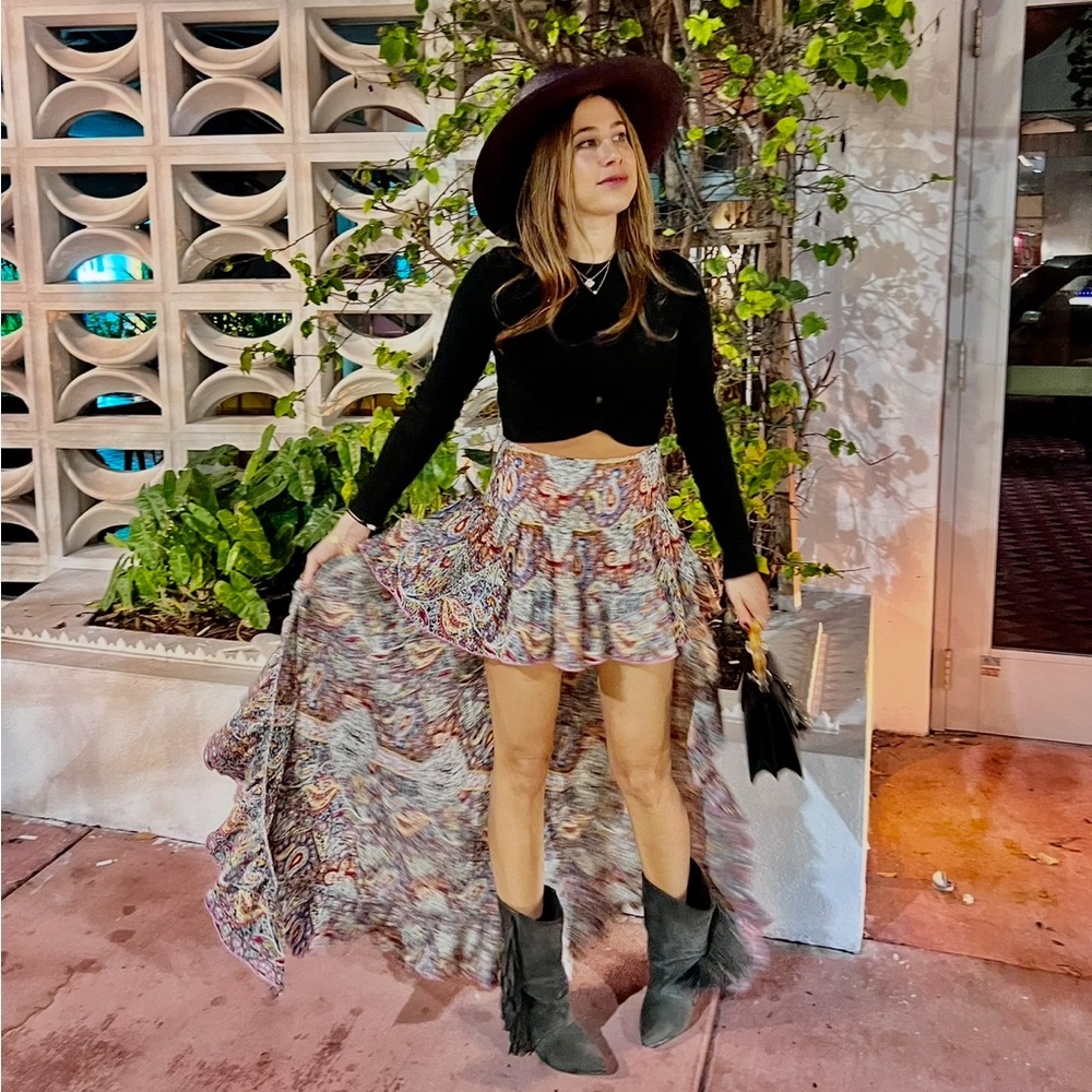 Bohemian Paisley Maxi Skirt